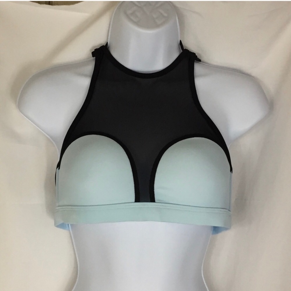 PINK VS Bikini Blue and Black Top Size M NWOT - Picture 2 of 6